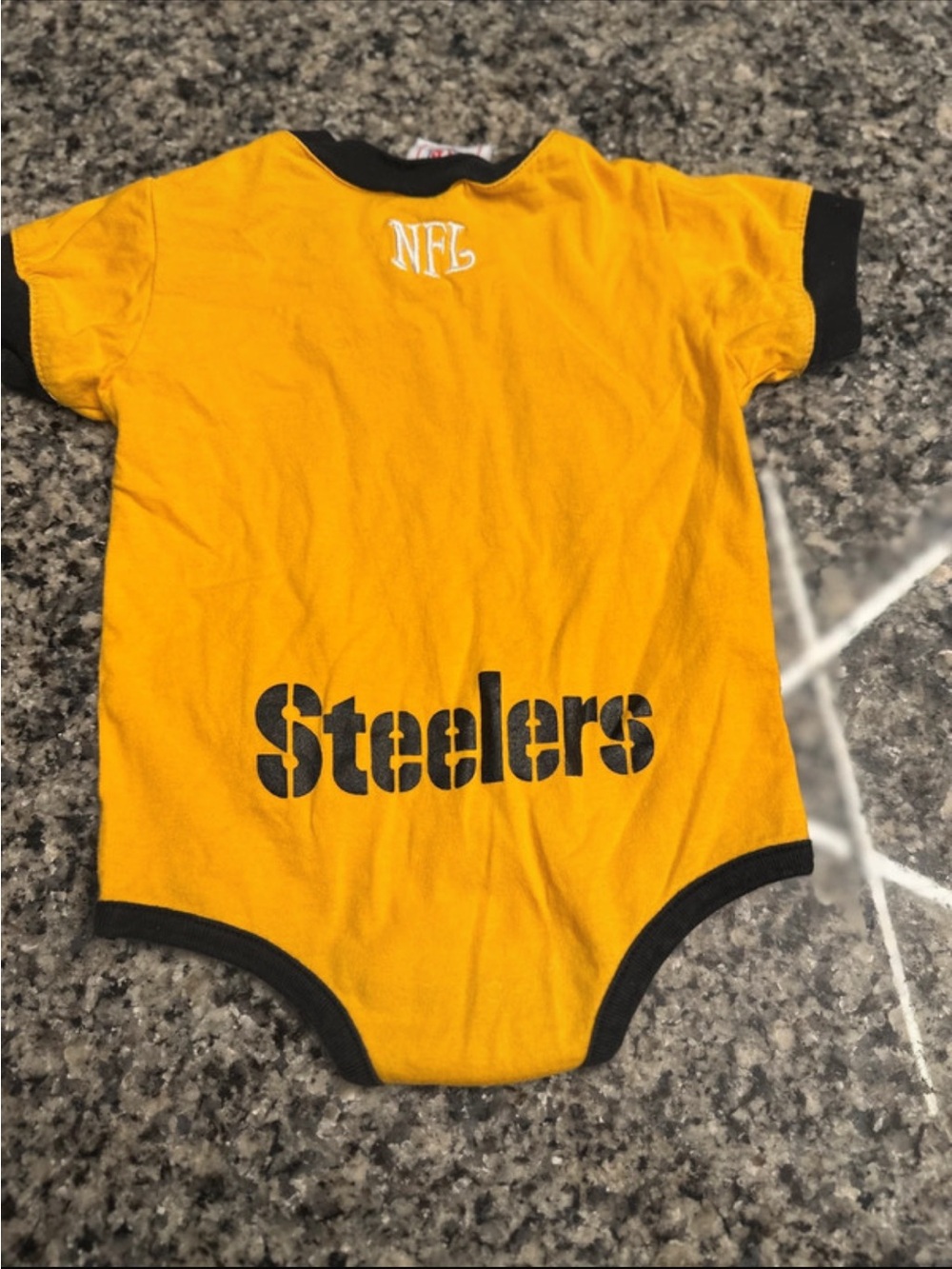 NFL Steelers Gold and Black Baby Bodysuit